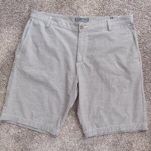 Purnell Men's Grey Flat Front Shorts , Size 38 , 10" Inseam. Gently used